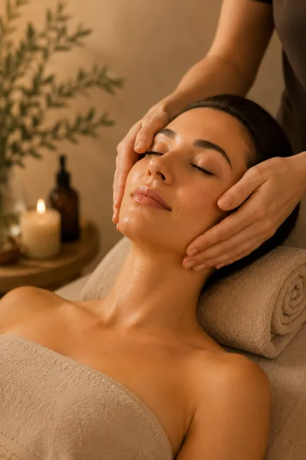 Massagem facial lifting em Lisboa para firmeza e luminosidade da pele, com a massoterapeuta Margarete Lazaretti